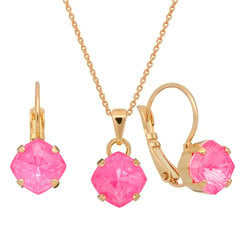 Naisten korusetti Diamond Sky Venus II, Electric Pink Ignite, Swarovski kristalleilla DS00S423 hinta ja tiedot | Korusetit | hobbyhall.fi