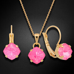 Naisten korusetti Diamond Sky Venus II, Electric Pink Ignite, Swarovski kristalleilla DS00S423 hinta ja tiedot | Korusetit | hobbyhall.fi