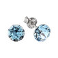 Hopeiset korvakorut, Classic, Aquamarine Blue, Swarovskin kristalleilla DS02A911 hinta ja tiedot | Korvakorut | hobbyhall.fi