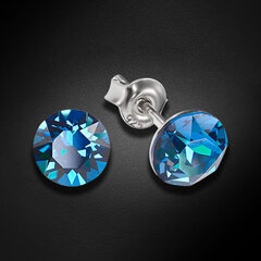 Hopeiset korvakorut, Classic, Bermuda Blue, Swarovskin kristalleilla DS02A918 hinta ja tiedot | Diamond Sky Jewelry Naisten asusteet | hobbyhall.fi