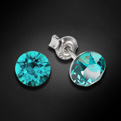Hopeiset korvakorut, Classic, Blue ZIrcon, Swarovskin kristalleilla DS02A919 hinta ja tiedot | Diamond Sky Jewelry Muoti | hobbyhall.fi