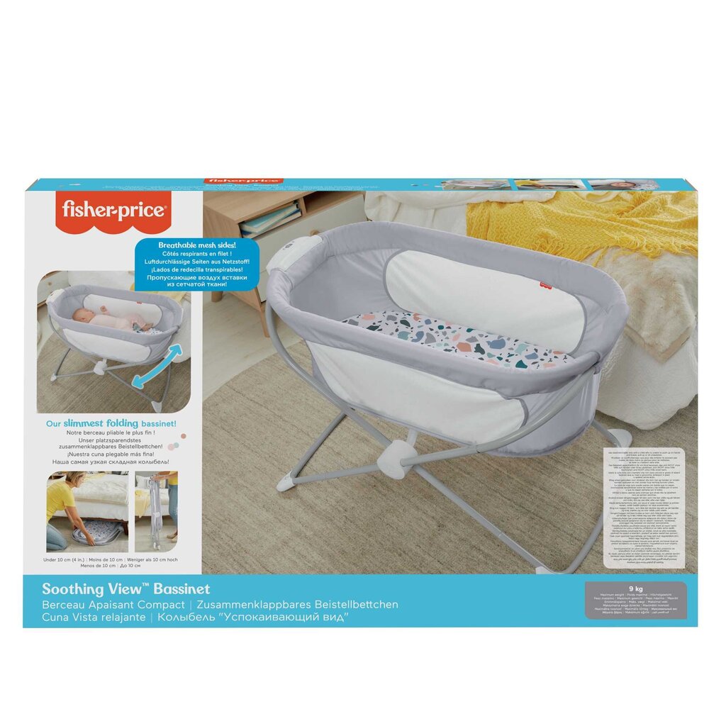 Fisher-Price Soothing View Bassinet matkasänky GVG95 hinta ja tiedot | Matkasängyt | hobbyhall.fi