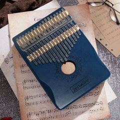 Kalimba Puinen afrikkalainen soitin Piano Zanza Mbira 17 kosketinta Sininen K-02B hinta ja tiedot | Perkussiosoittimet | hobbyhall.fi