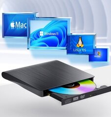 Ulkoinen kannettava DVD CD-asema USB 3.0 Tallennin CD / DVD-soitin kannettavaan tietokoneeseen hinta ja tiedot | Levyasemat | hobbyhall.fi