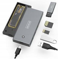 HUB-alusta SSD M2 NVME PCIE SATA USB-C TF SD-sovitin M.2 10GB hinta ja tiedot | Muistitikut | hobbyhall.fi