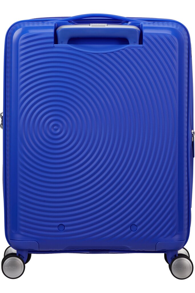 Matkalaukku American Tourister Soundbox Spinner Expandable 55cm, sininen hinta ja tiedot | Matkalaukut ja matkakassit | hobbyhall.fi