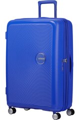 Iso matkalaukku American Tourister Soundbox Spinner Expandable 77cm, sininen hinta ja tiedot | Matkalaukut ja matkakassit | hobbyhall.fi
