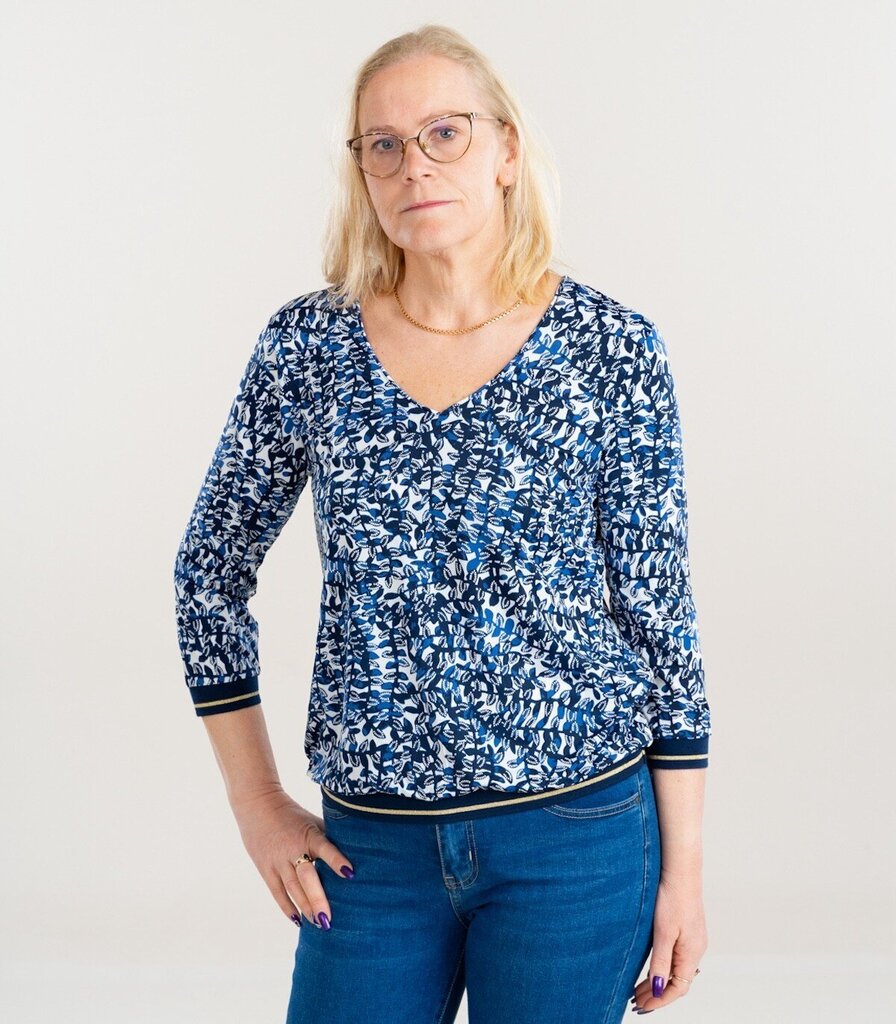 Zabaione naisten paita KIRSTIE TSP*P4008, sininen/valkoinen 4067218718109 hinta ja tiedot | Naisten paidat | hobbyhall.fi