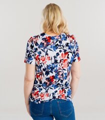 Naisten T-paita 202208 01, valkoinen/sininen 202208*01-XL hinta ja tiedot | Naisten T-paidat | hobbyhall.fi