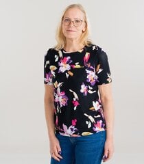 Naisten T-paita 232915 01, musta/violetti 232915*01-XL hinta ja tiedot | Naisten T-paidat | hobbyhall.fi
