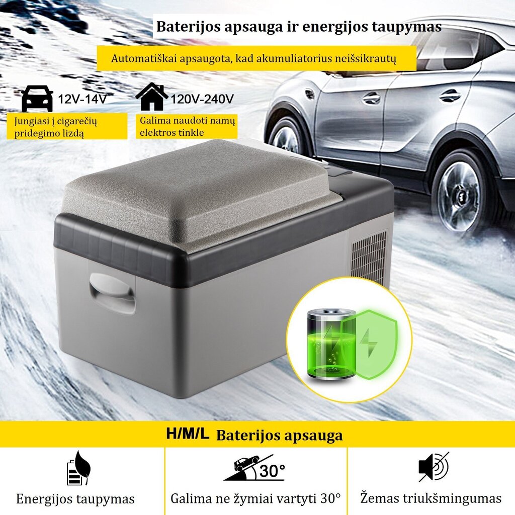 Autopakastin Vevor 20 L, 12/24/220 V hinta ja tiedot | Matkajääkaapit ja kylmälaukut autoon | hobbyhall.fi