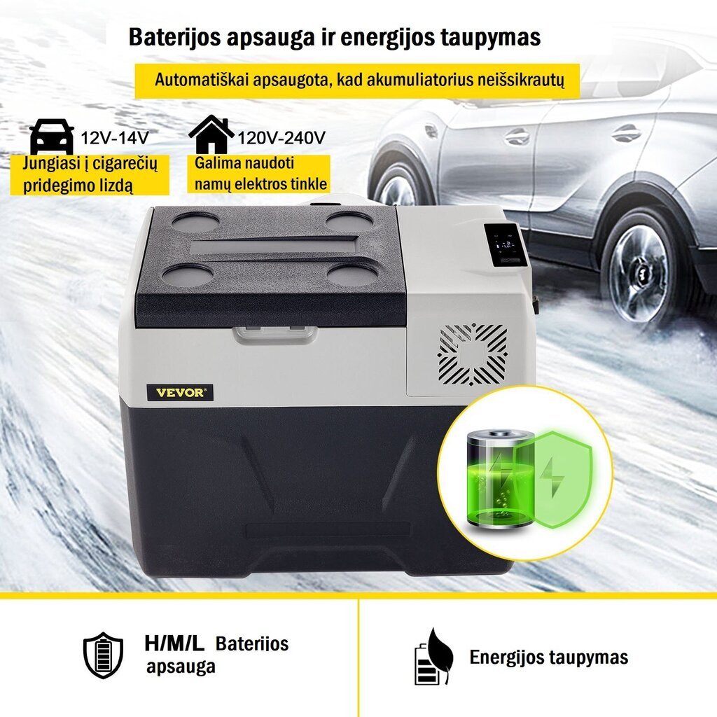 Autopakastin Vevor 40 L, 12/24/220 V hinta ja tiedot | Matkajääkaapit ja kylmälaukut autoon | hobbyhall.fi