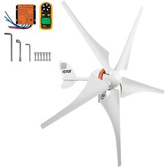 Vaaka-akselinen tuuligeneraattori Vevor 400 W, 12 V, lataussäätimellä hinta ja tiedot | Aggregaatit | hobbyhall.fi