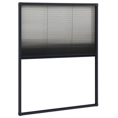 vidaXL Laskostettu hyönteisverkko ikkunaan alumiini antras. 60x80 cm hinta ja tiedot | Hyttysverkot | hobbyhall.fi