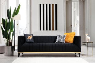 Kolmen istuttava sohva Atelier Del Sofa Bellino, musta hinta ja tiedot | Sohvat ja vuodesohvat | hobbyhall.fi