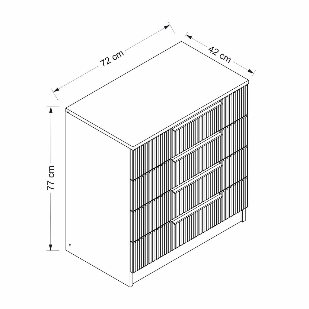 Senkki Asir Kale 7912, valkoinen hinta ja tiedot | Lipastot | hobbyhall.fi