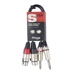 Stagg XLR, 6,35 mm, 60 cm hinta ja tiedot | Kaapelit ja adapterit | hobbyhall.fi