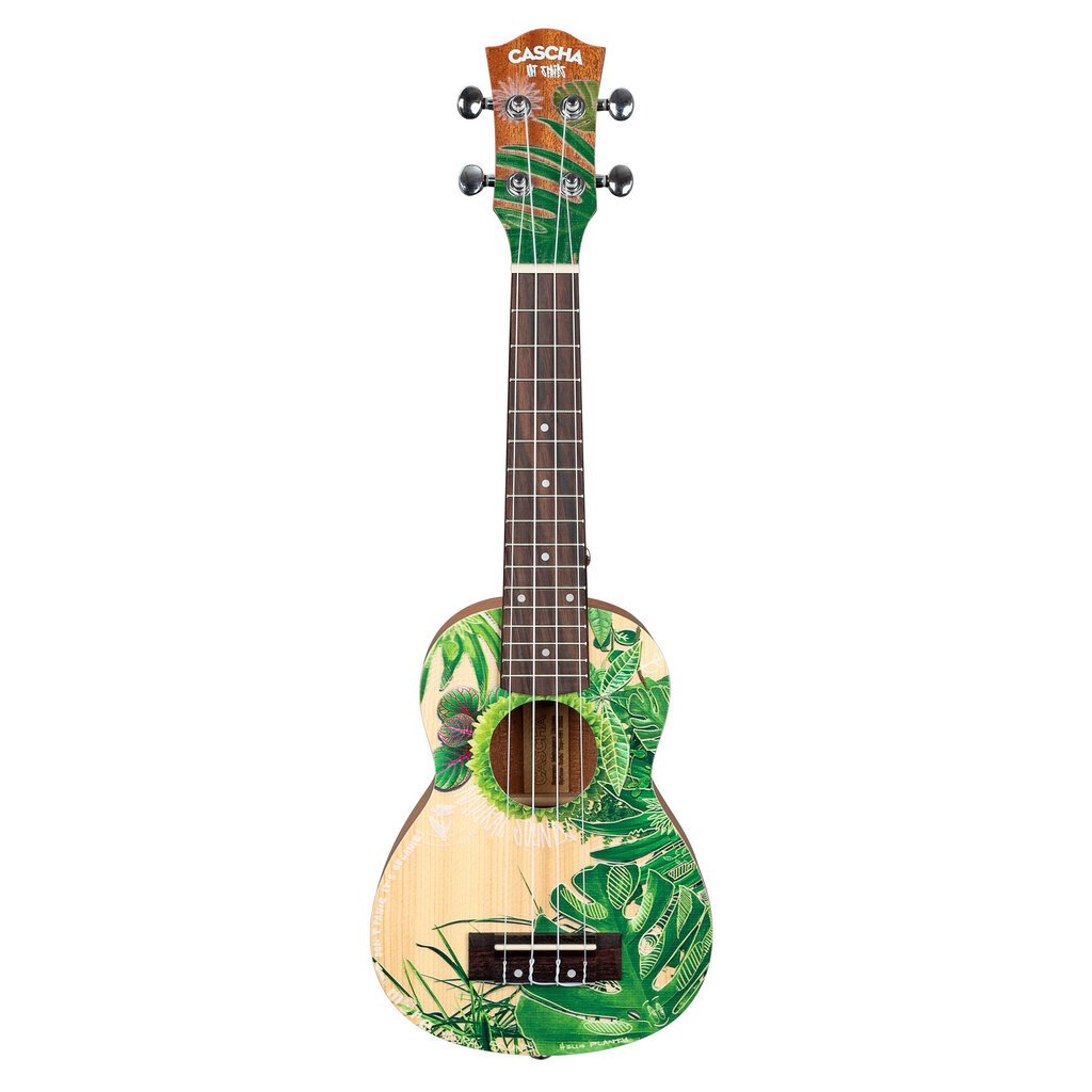 Sopraanoukulele Cascha Art Leafy HH 2602 hinta ja tiedot | Kitarat | hobbyhall.fi