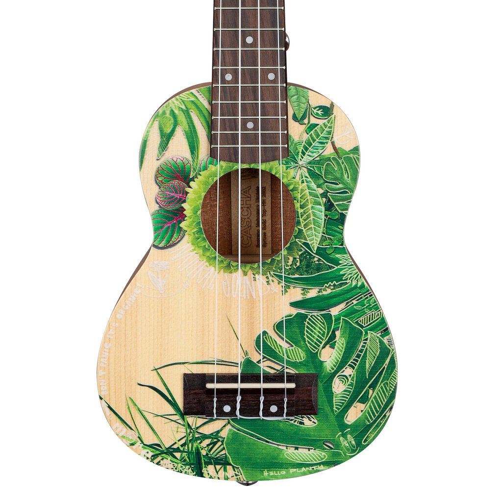 Sopraanoukulele Cascha Art Leafy HH 2602 hinta ja tiedot | Kitarat | hobbyhall.fi