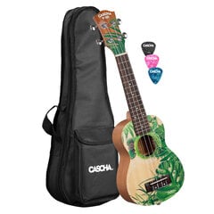 Sopraanoukulele Cascha Art Leafy HH 2602 hinta ja tiedot | Kitarat | hobbyhall.fi