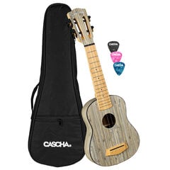 Sopraanoukulele Cascha Bamboo Graphite HH 2315 hinta ja tiedot | Kitarat | hobbyhall.fi