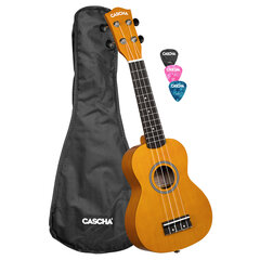 Sopraanoukulele Cascha Linden keltainen HH 3964 hinta ja tiedot | Kitarat | hobbyhall.fi