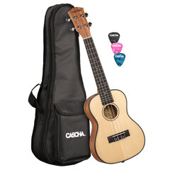 Tenoriukulele Cascha Spruce Solid Top HH 2154 hinta ja tiedot | Kitarat | hobbyhall.fi