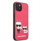 KLHCP13MPCUSKCP Karl Lagerfeld ja Choupette PU-nahkakotelo iPhone 13 Fuchsia. hinta ja tiedot | Puhelimen kuoret ja kotelot | hobbyhall.fi