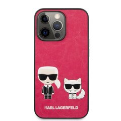 KLHCP13LPCUSKCP Karl Lagerfeld ja Choupette PU-nahkakotelo iPhone 13 Pro:lle Fuchsia hinta ja tiedot | Puhelimen kuoret ja kotelot | hobbyhall.fi