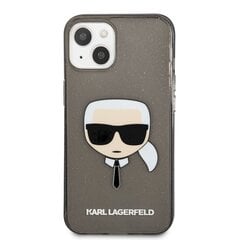 KLHCP13MKHTUGLB Karl Lagerfeld TPU Full Glitter Karl Head kotelo iPhone 13 Black. hinta ja tiedot | Puhelimen kuoret ja kotelot | hobbyhall.fi