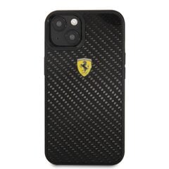 FEHCP13SFCABK Ferrari Real Carbon Hard Case for iPhone 13 Mini Black hinta ja tiedot | Puhelimen kuoret ja kotelot | hobbyhall.fi