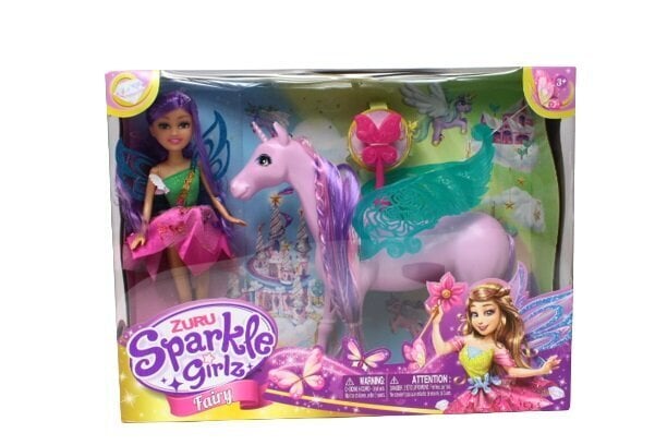 Zuru Sparkle Girlz -keiju hevosen kanssa hinta ja tiedot | Tyttöjen lelut | hobbyhall.fi