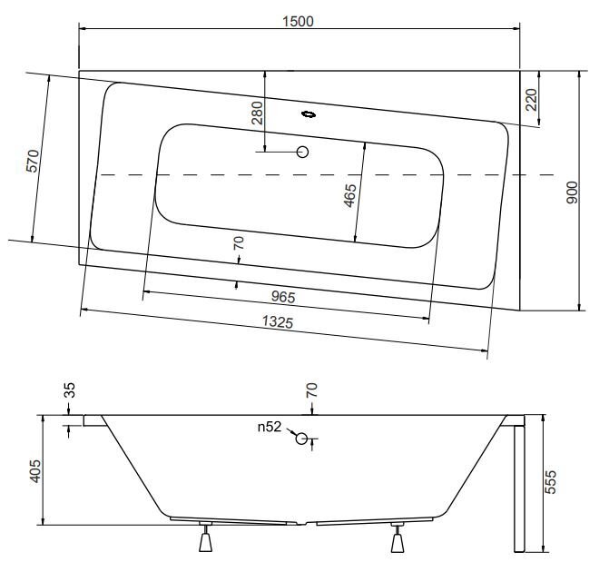 Kylpyamme Besco Infinity hinta ja tiedot | Kylpyammeet | hobbyhall.fi