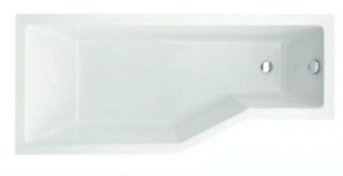 Kylpyamme Besco Integra + 2-osainen lasiseinä, Ilman seiniä + 2 osaa lasiseinään, Oikea puoli, 150 x 75 hinta ja tiedot | Kylpyammeet | hobbyhall.fi
