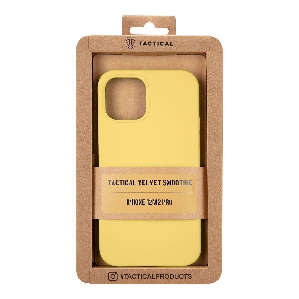 Tactical Velvet Smoothie Cover for Apple iPhone 12/12 Pro Banana hinta ja tiedot | Puhelimen kuoret ja kotelot | hobbyhall.fi