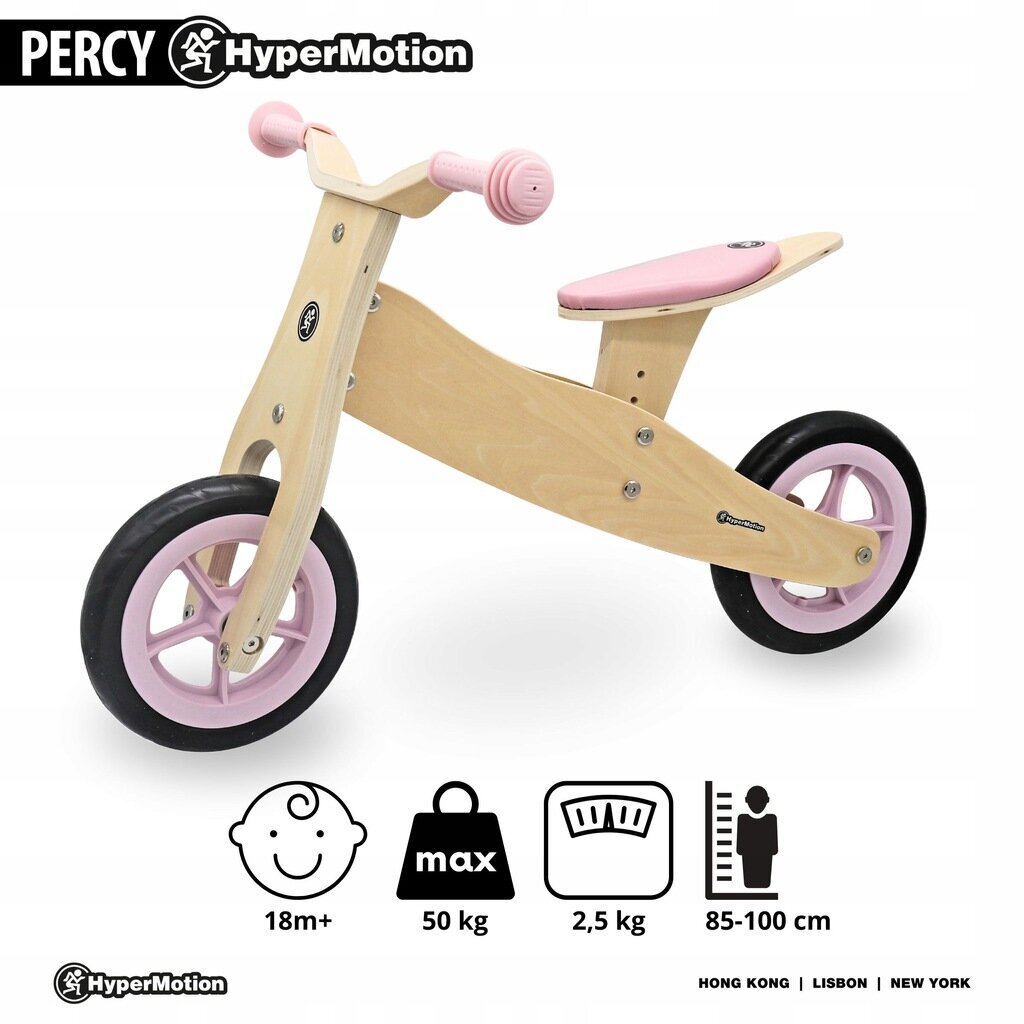 Kolmipyörä HyperMotion PERCY, pinkki hinta ja tiedot | Kolmipyörät | hobbyhall.fi