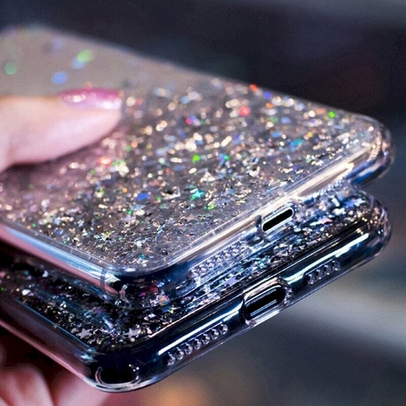 Fusion glue glitter silikonikotelo Apple iPhone 13 Pro Max vihreälle hinta ja tiedot | Puhelimen kuoret ja kotelot | hobbyhall.fi