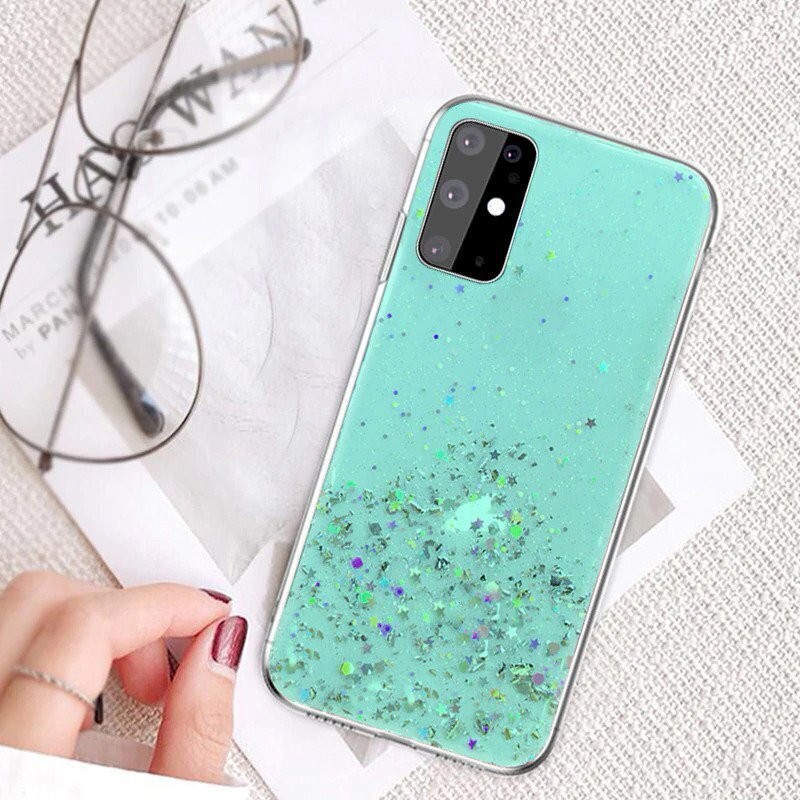 Fusion glue glitter silikonikotelo Apple iPhone 13 Pro Max vihreälle hinta ja tiedot | Puhelimen kuoret ja kotelot | hobbyhall.fi