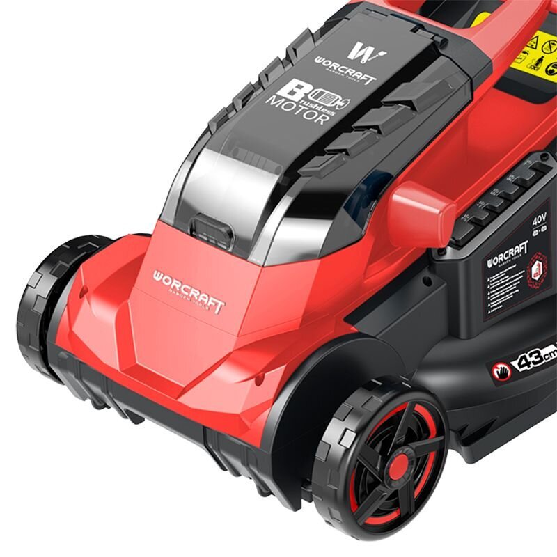 Langaton ruohonleikkuri Worcraft 40V (20V+20V) LI-ION hinta ja tiedot | Ruohonleikkurit | hobbyhall.fi