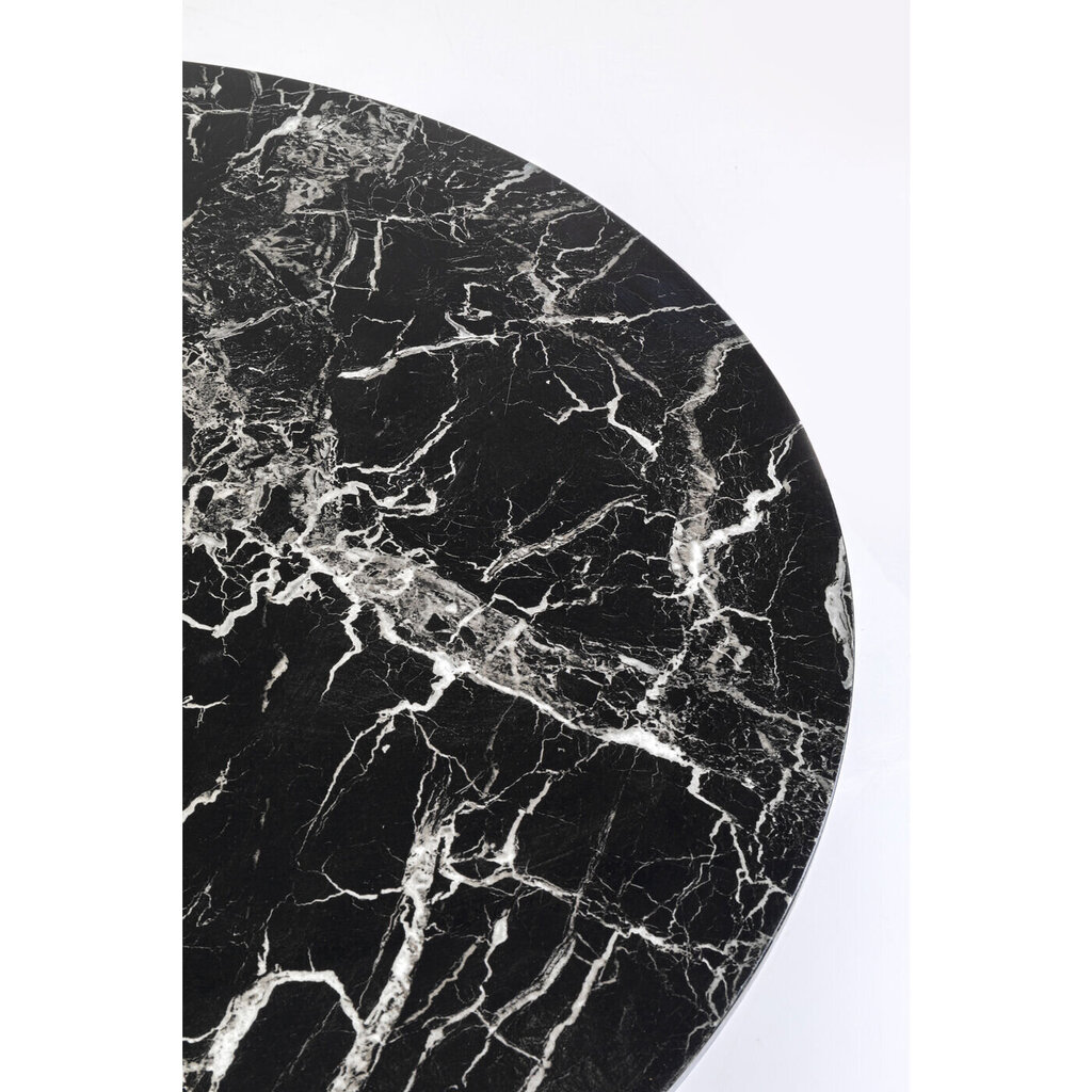 Pöytä Veneto Marble Black Ø110cm hinta ja tiedot | Ruokapöydät | hobbyhall.fi