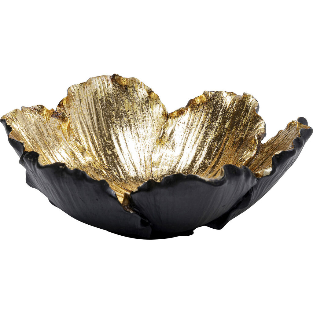 Deco Kulho Flower Bloom Black Gold Ø20cm hinta ja tiedot | Sisustustuotteet | hobbyhall.fi