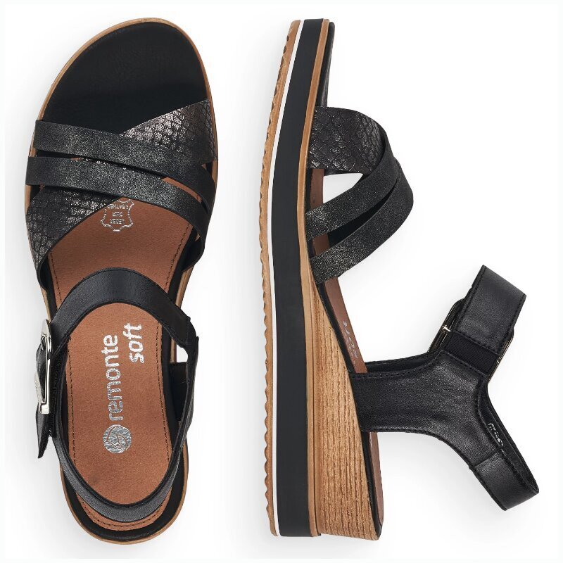 Mustat platform-sandaalit, Remonte hinta ja tiedot | Naisten avokkaat ja sandaalit | hobbyhall.fi