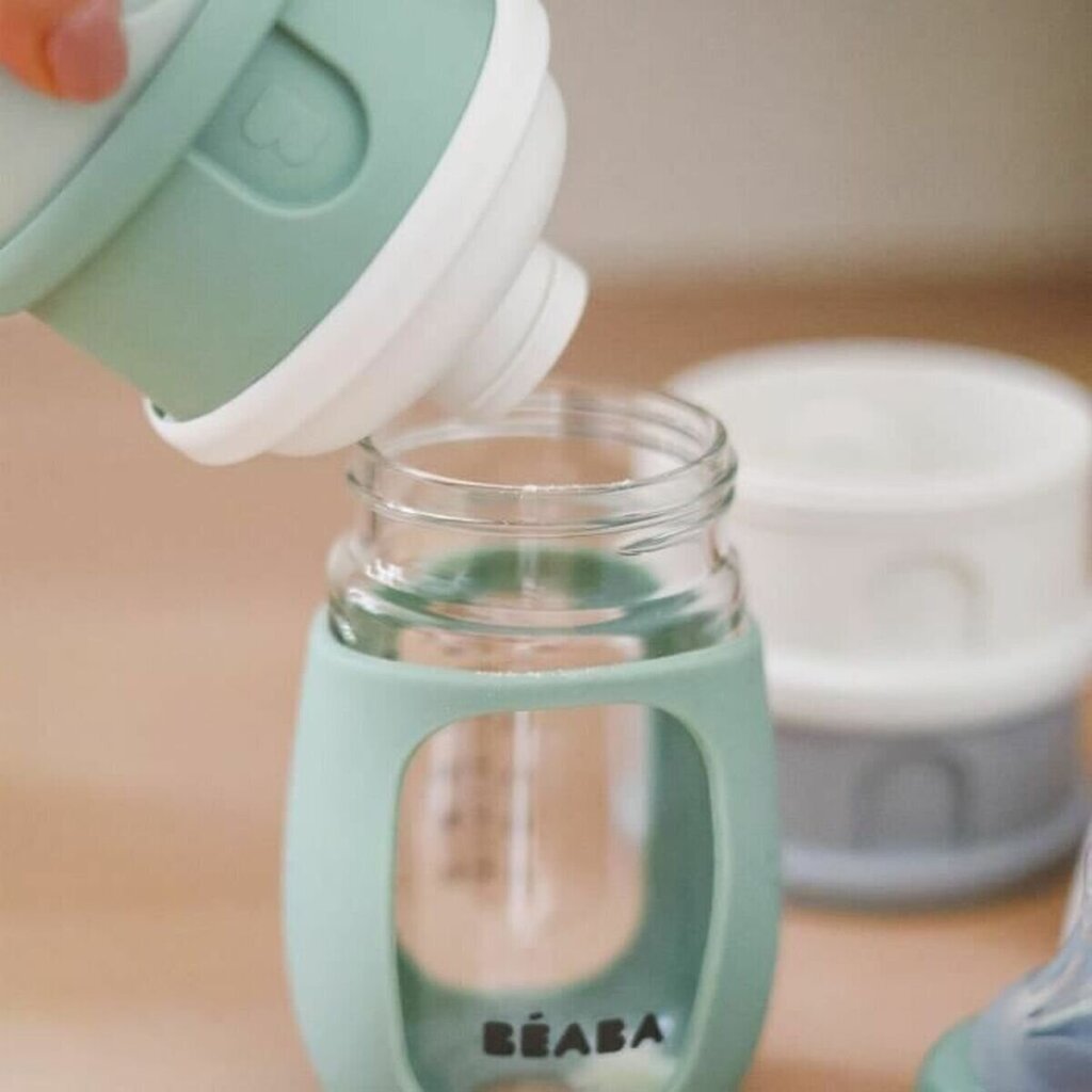 Maitojauheen annostelija Beaba 4x 330 ml, valkoinen/vihreä hinta ja tiedot | Vauvan ja lasten astiat | hobbyhall.fi
