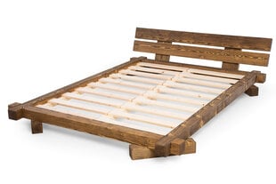 Massiivipuinen sänky 002 140x200 tumman ruskea hinta ja tiedot | Sängyt | hobbyhall.fi