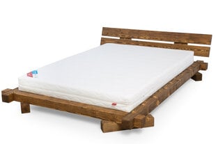 Massiivipuinen sänky 002 140x200 tumman ruskea hinta ja tiedot | Sängyt | hobbyhall.fi
