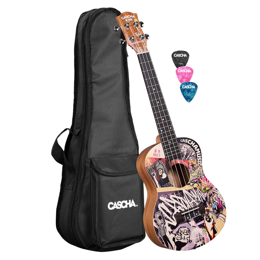 Tenoriukulele Cascha Art Urban HH 2608 hinta ja tiedot | Kitarat | hobbyhall.fi