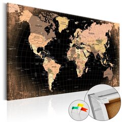 Korkkitaulu - Planet Earth [Cork Map] hinta ja tiedot | Taulut | hobbyhall.fi