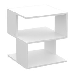 Yöpöytä, sohvapöytä, 3 tasoa, valkoinen hinta ja tiedot | Yöpöydät | hobbyhall.fi