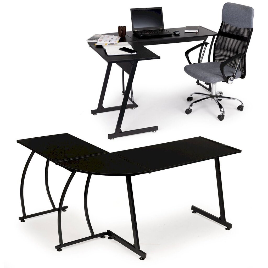 Moderni kulmapöytä, 99 x 48 cm, musta hinta ja tiedot | Tietokonepöydät ja työpöydät | hobbyhall.fi