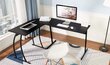 Moderni kulmapöytä, 99 x 48 cm, musta hinta ja tiedot | Tietokonepöydät ja työpöydät | hobbyhall.fi